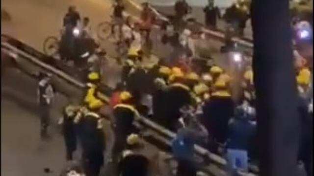 Policías y ciclistas en CDMX