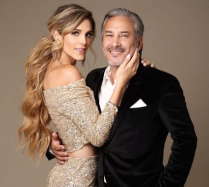 Natalia Alcocer y su esposo.