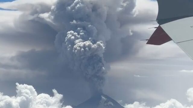 VIDEO: Exhalación del volcán Popocatépetl
