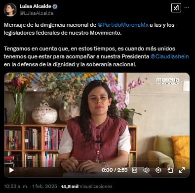 Luisa María Alcalde en X