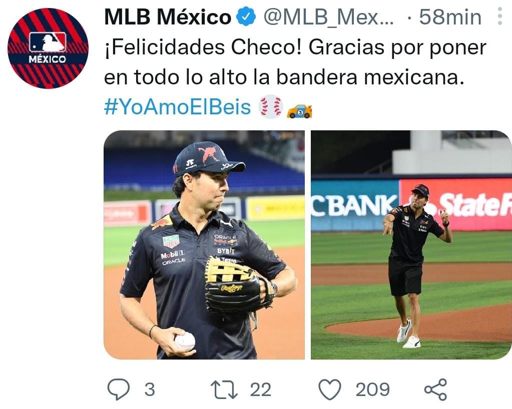 Felicitaciones a Checo Pérez