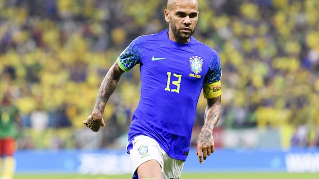 Dani Alves con la selección de Brasil.