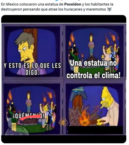 El huracán Beryl desata los memes de Poseidón vs Chaac