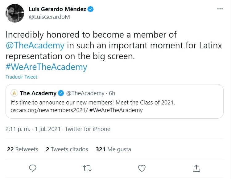 Publicación de Twitter