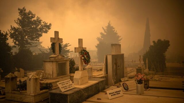 Fotos de incendio en Grecia