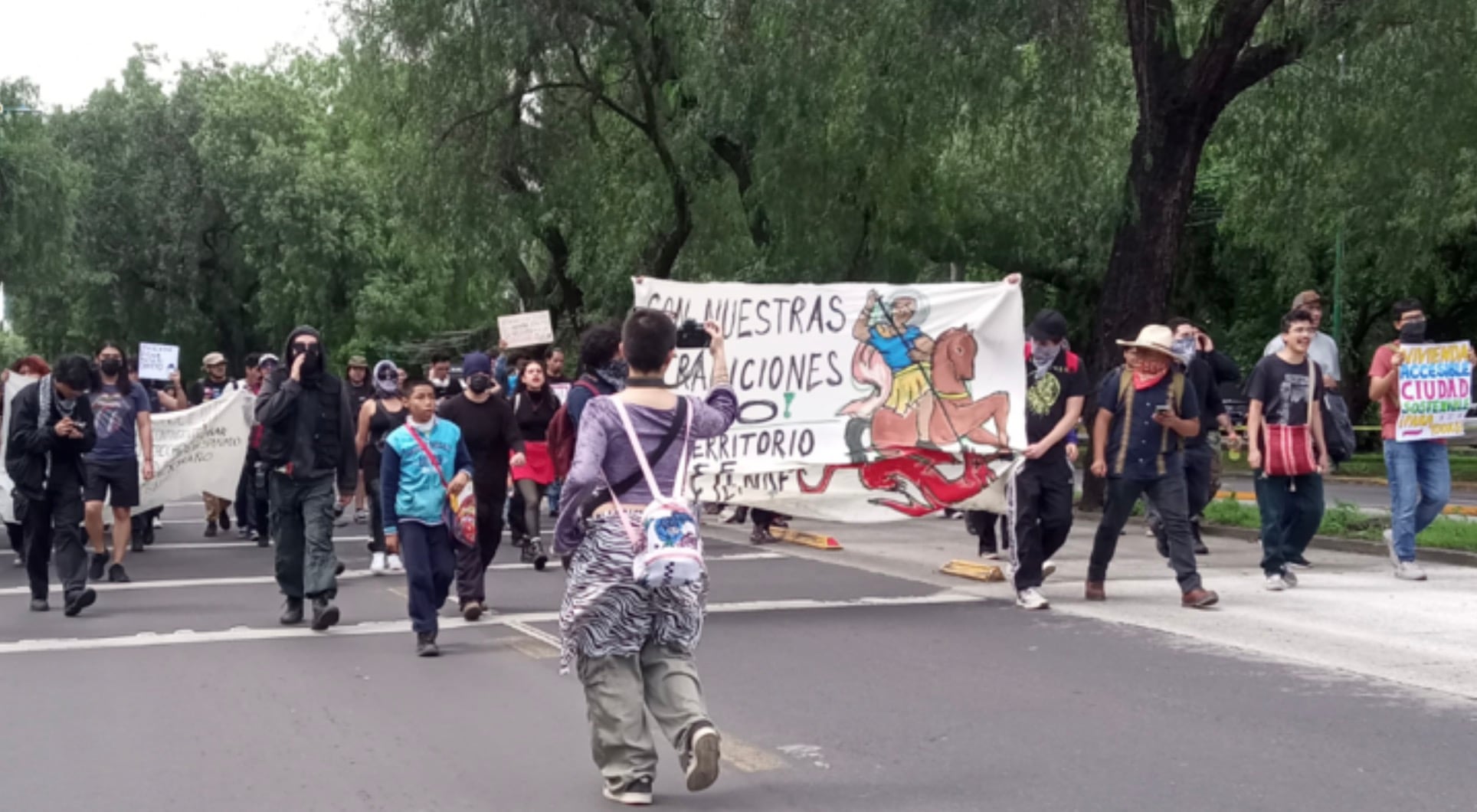 Protesta contra la gentrificación CDMX