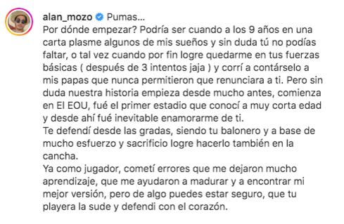 Mensaje de Alan Mozo