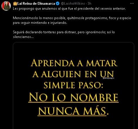 Laisha Wilkins pide olvidar a AMLO, ahora que Claudia Sheinbaum es presidenta