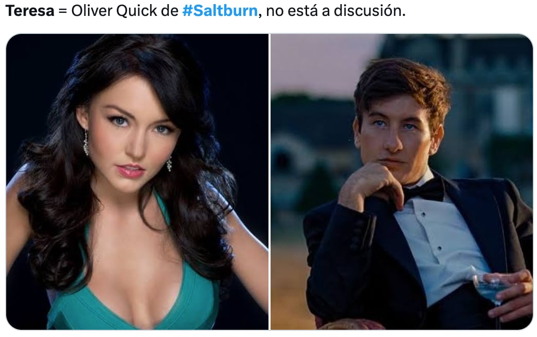 Los memes comparan a Saltburn de Jacob Elordi con Teresa