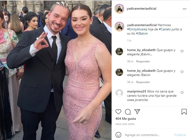 Emily Álvarez con J Balvin