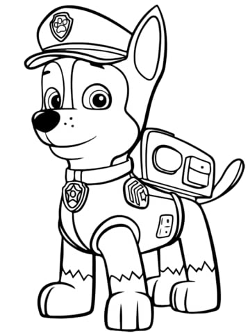Chase de Paw Patrol para colorear