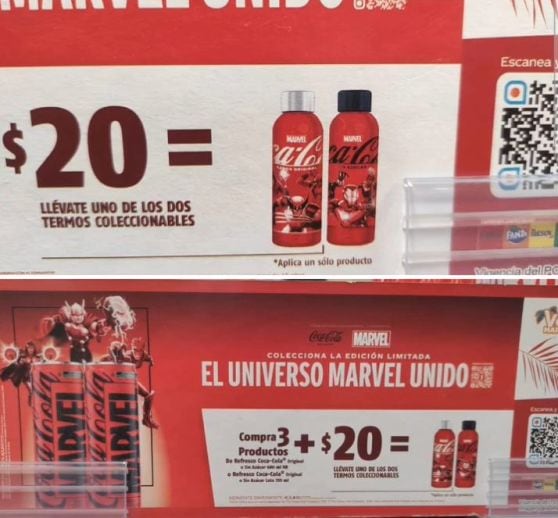 Termos coleccionables de Coca Cola y Marvel