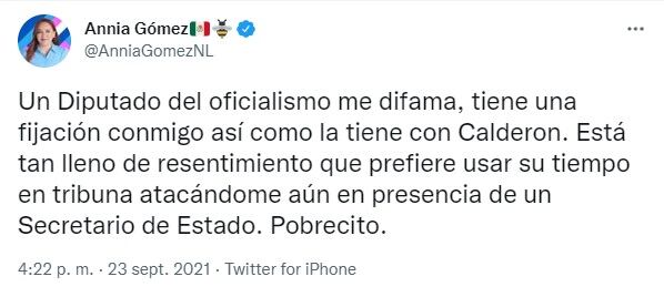 Tuit Annia Gómez