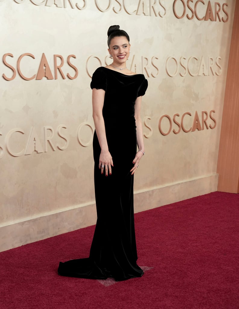 Margaret Qualley arrives at the Oscars on Sunday, March 2, 2025, at the Dolby Theatre in Los Angeles. (AP Photo/Jae C. Hong)