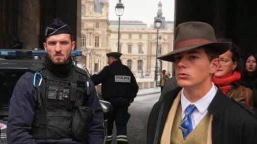 La historia real detrás del hombre de la foto del presunto detective del Louvre