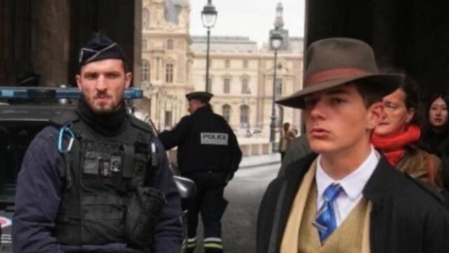 Se viraliza foto del supuesto detective del robo al museo de Louvre
