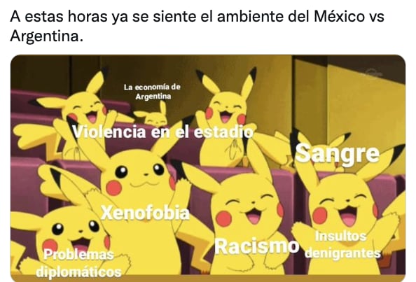 Meme de xenofobia por el México vs Argentina