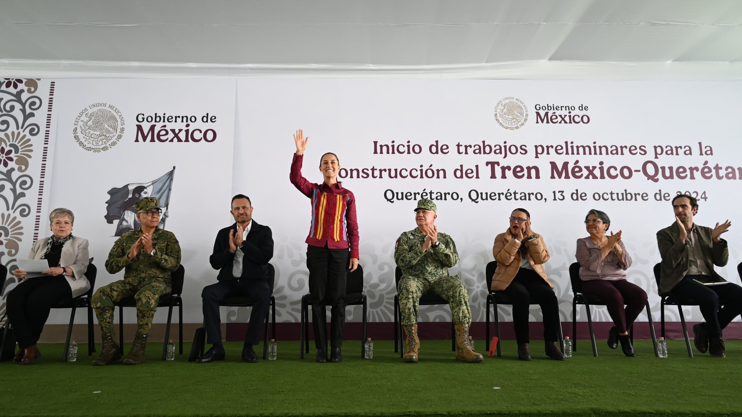 Claudia Sheinbaum da banderazo para construcción del Tren Rápido México-Querétaro
