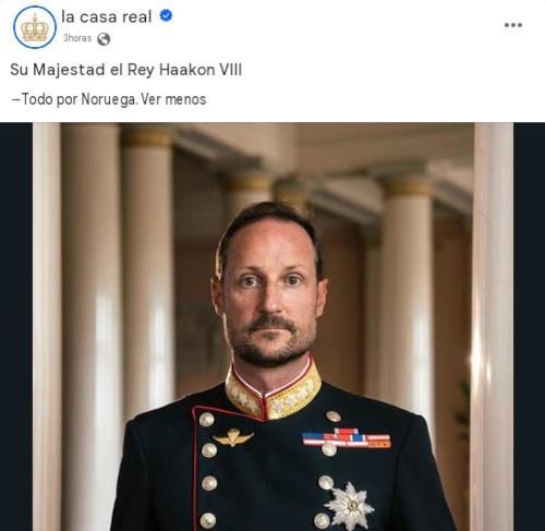 La Casa Real presenta a Haakon VIII como el nuevo rey de Noruega (traducida).