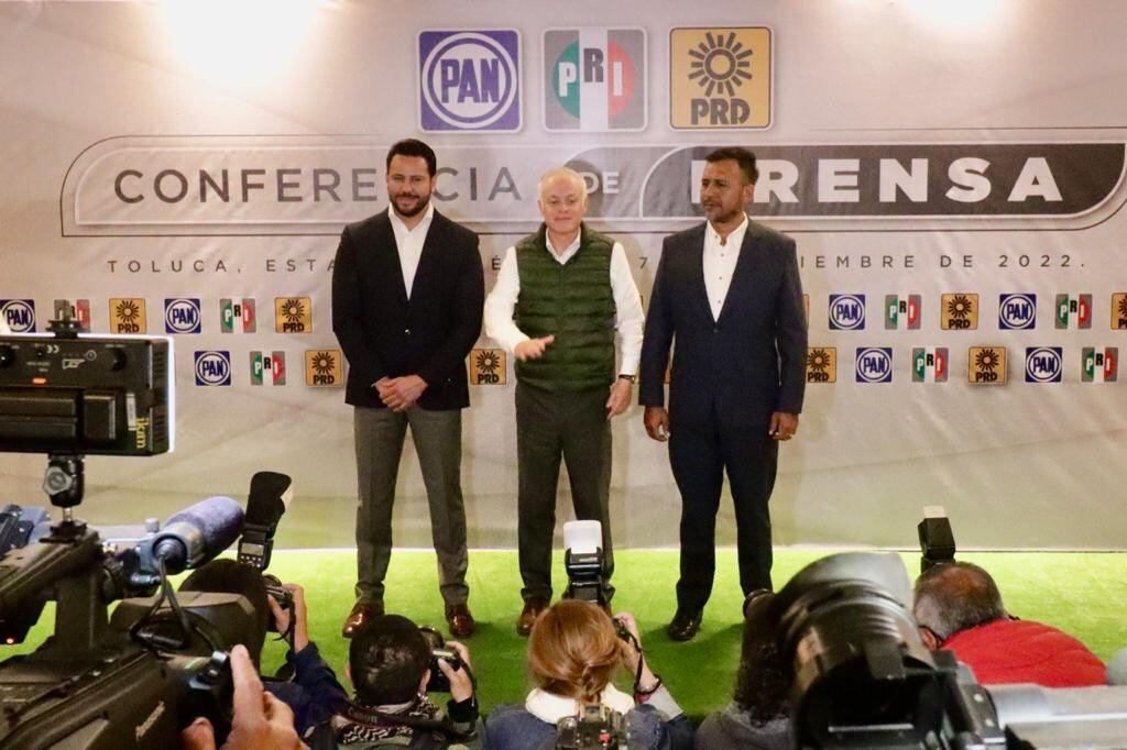 Confirman alianza Va por México en el Estado de México para evitar triunfo de Morena