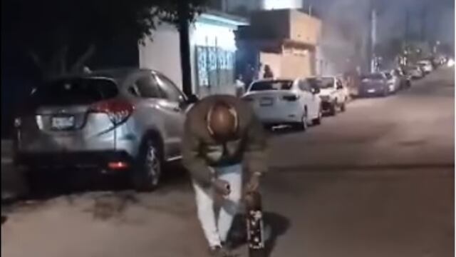 Le explota bazuca en la cara