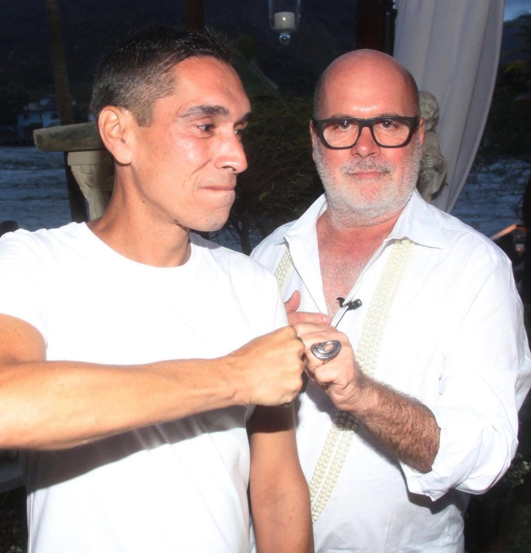 Eder Meneghine y Hugo Oliveira en su boda