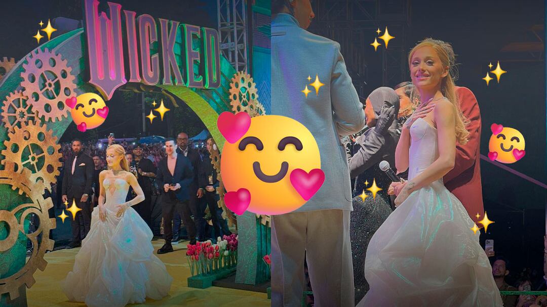 Ariana Grande lució hermosa en la premier de Wicked en México