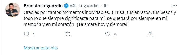 Ernesto Laguardia le agradece a su mamá Yolanda Longega Castellanos