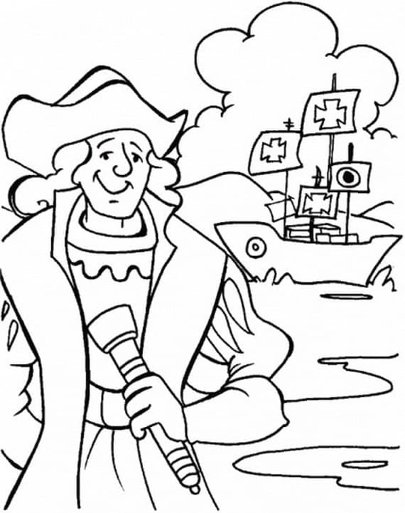 Dibujos de Cristóbal Colón para este 12 de octubre