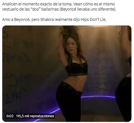 Exhiben que Beyoncé no pudo hacer un movimiento y pusieron a Shakira doble vez.