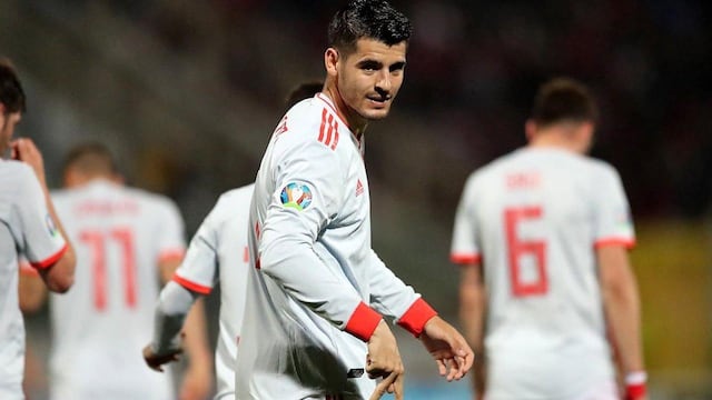 Morata marcó los 2 goles de la victoria española.