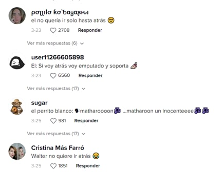 Usuarios de TikTok Walter dicen que Walter no se quería ir atrás solo.