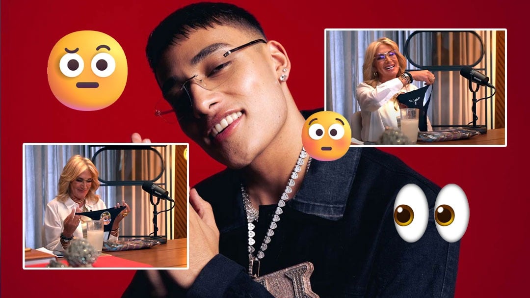 El Malilla le regala una tanga a Adela Micha y ella promete mandarle una foto