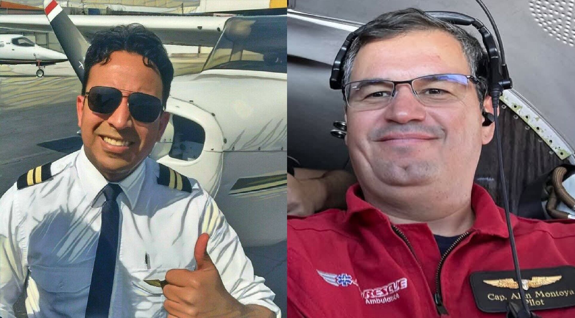 Alan y Josué, los pilotos mexicanos de la ambulancia aérea que se estrelló en Philadelphia