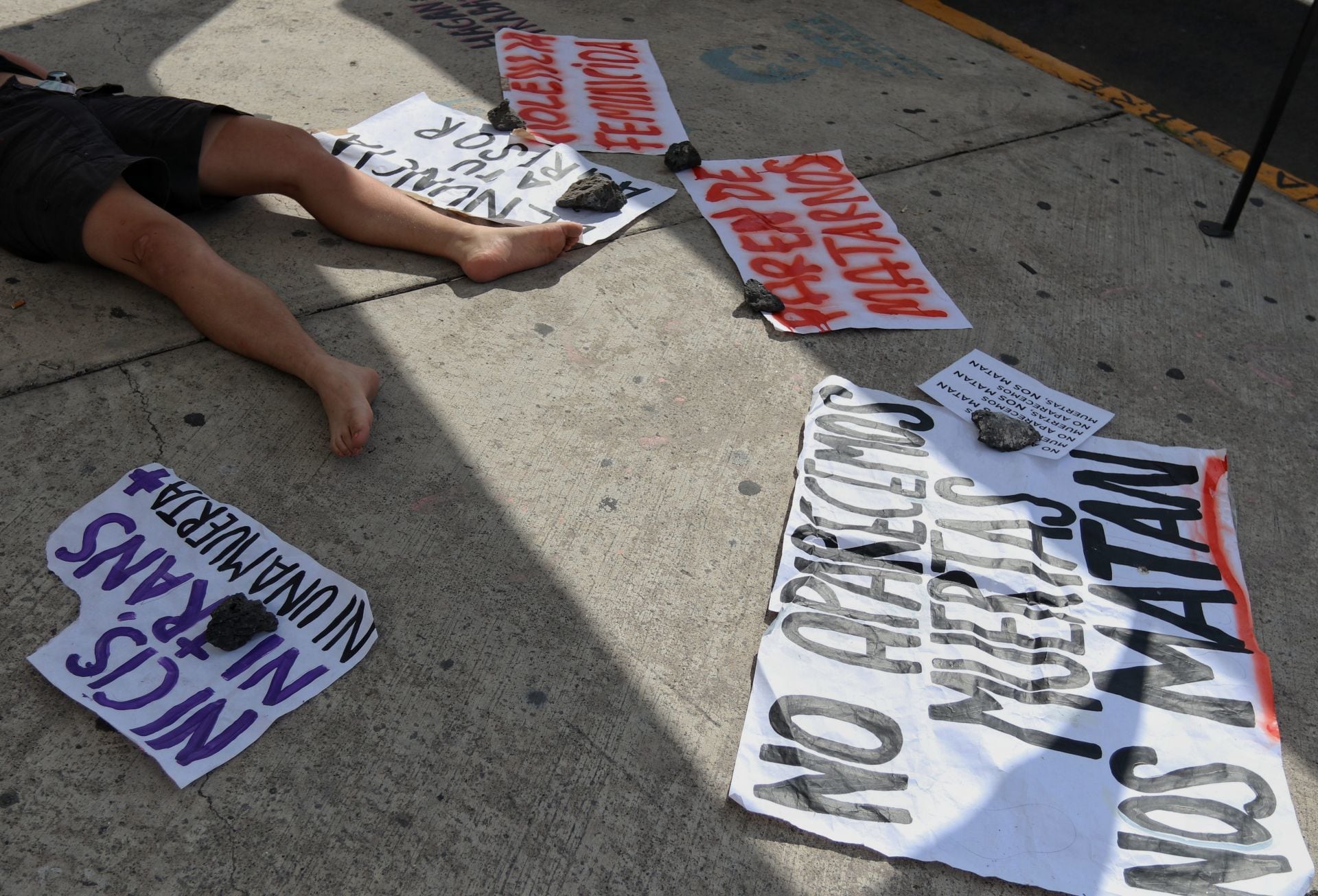 Protesta contra la violencia hacia las mujeres