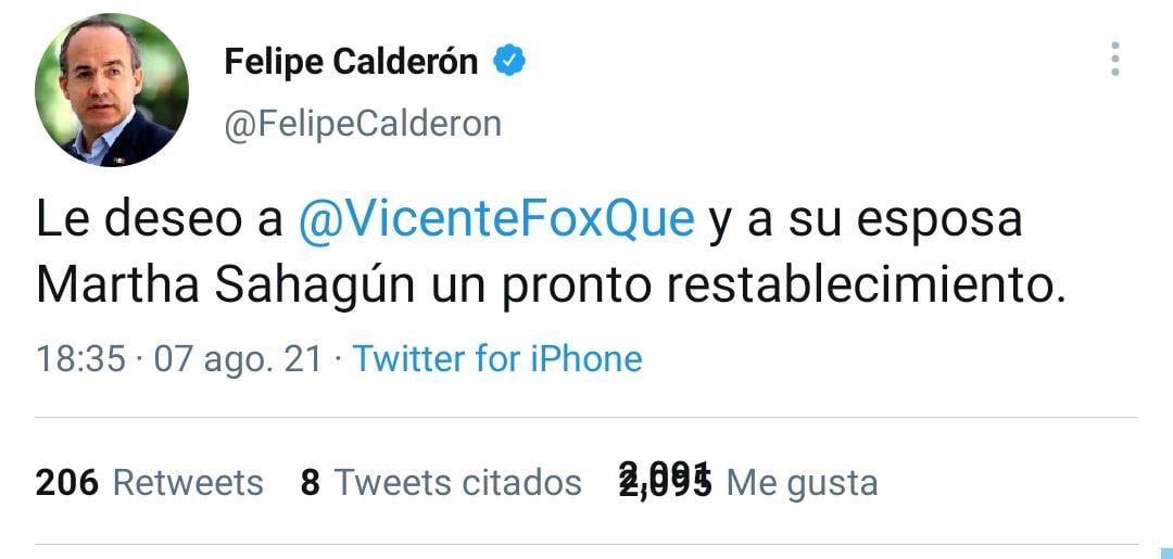 Mensaje de Felipe Calderón