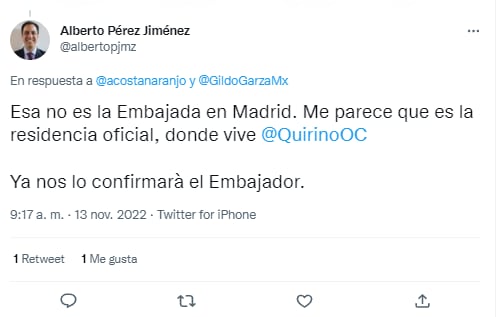 Usuarios desmienten a más de 50 mexicanos frente a la Embajada de México en Madrid, dicen que la casa de Quirino Ordaz