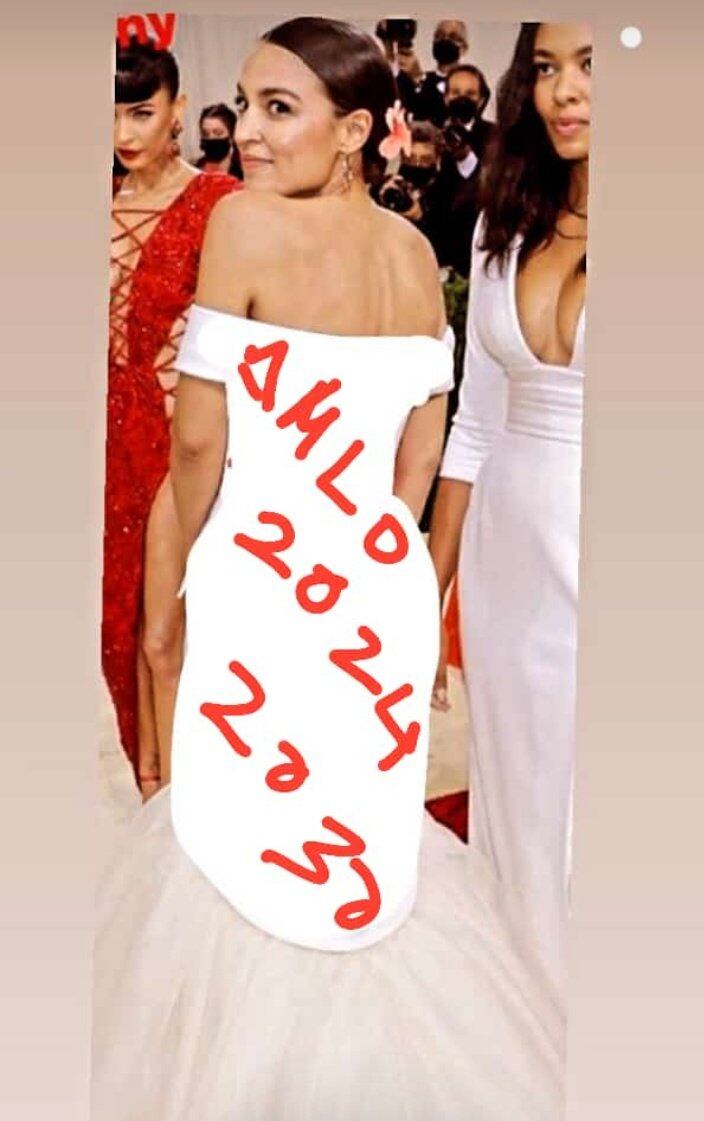Memes sobre el vestido de Alexandria Ocasio-Cortez