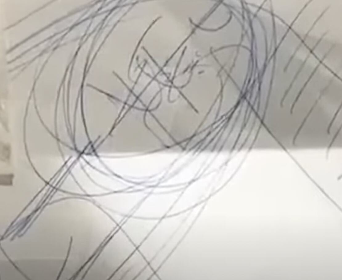 Maryfer Centeno cree que estos trazos fueron hecho por un hombre