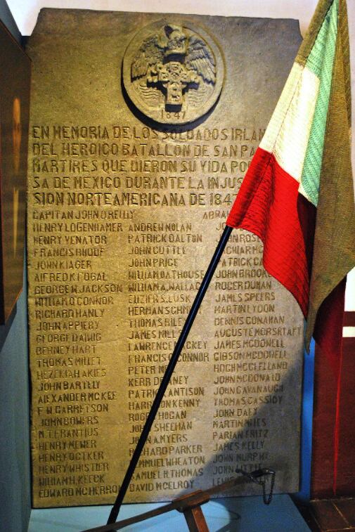 Plana en honor al batallón de San Patricio