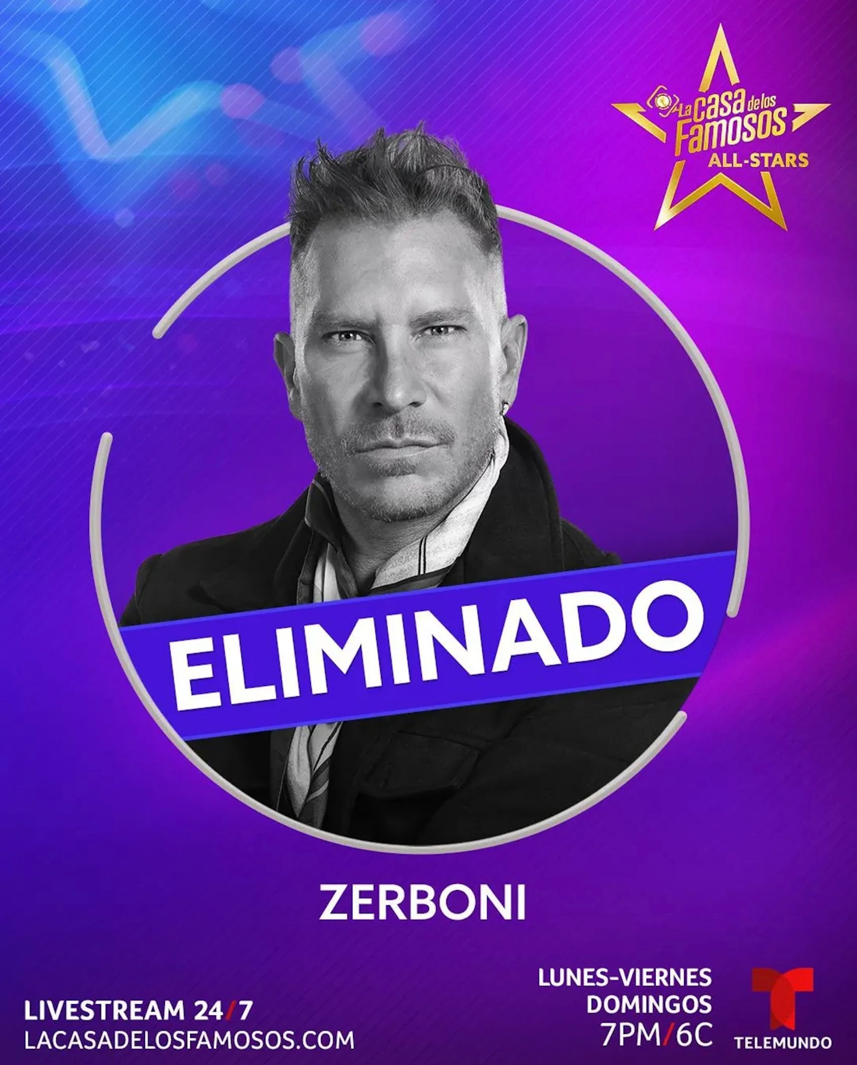 Salvador Zerboni, primer habitante eliminado de La Casa de los Famosos All Stars