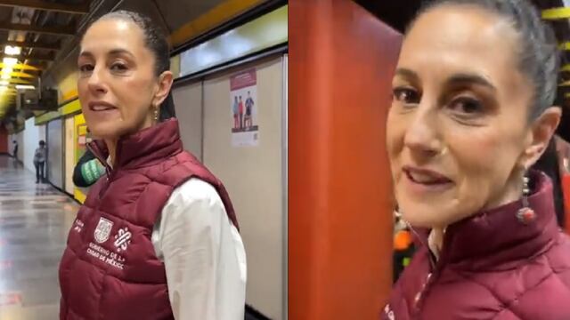 Claudia Sheinbaum se va al trabajo en Metro