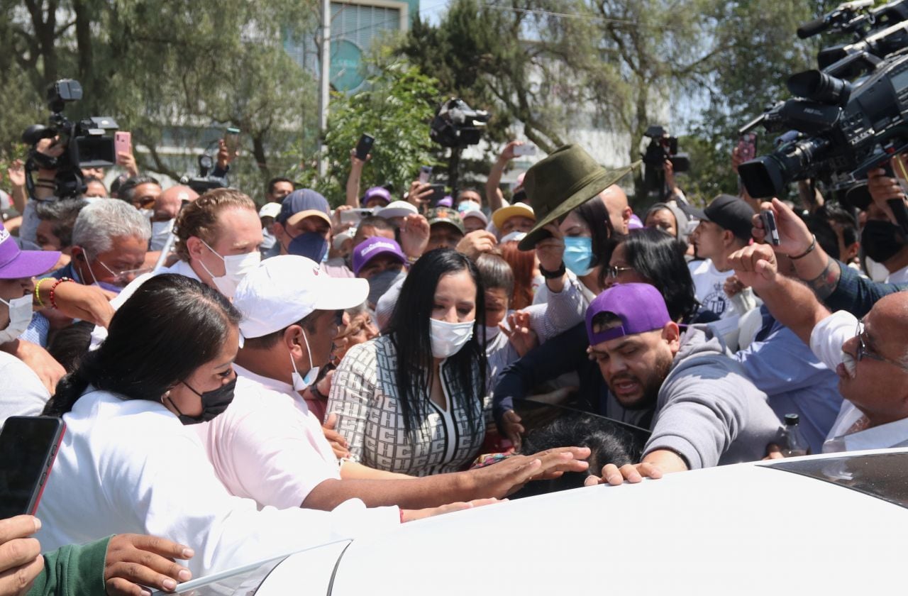Sandra Cuevas a la salida de la audiencia