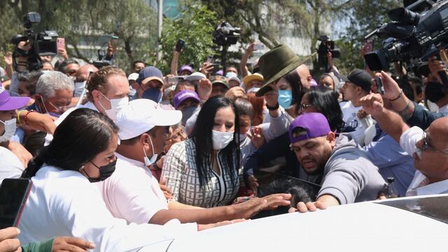 Sandra Cuevas a la salida de la audiencia