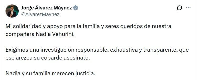 MC exige investigación por asesinato de Nadia Vehurini en Chilpancingo