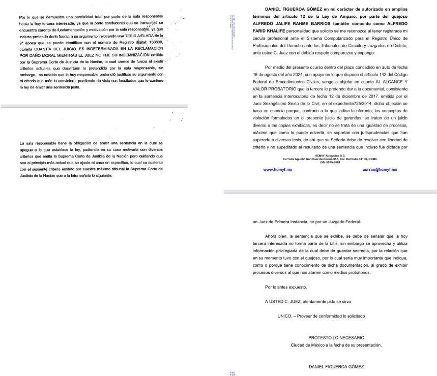 Inconformidad del equipo legal de Alfredo Jalife ante resolución de un juez