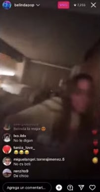 Belinda realiza un en vivo borracha