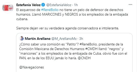 Tuit Estefanía Veloz