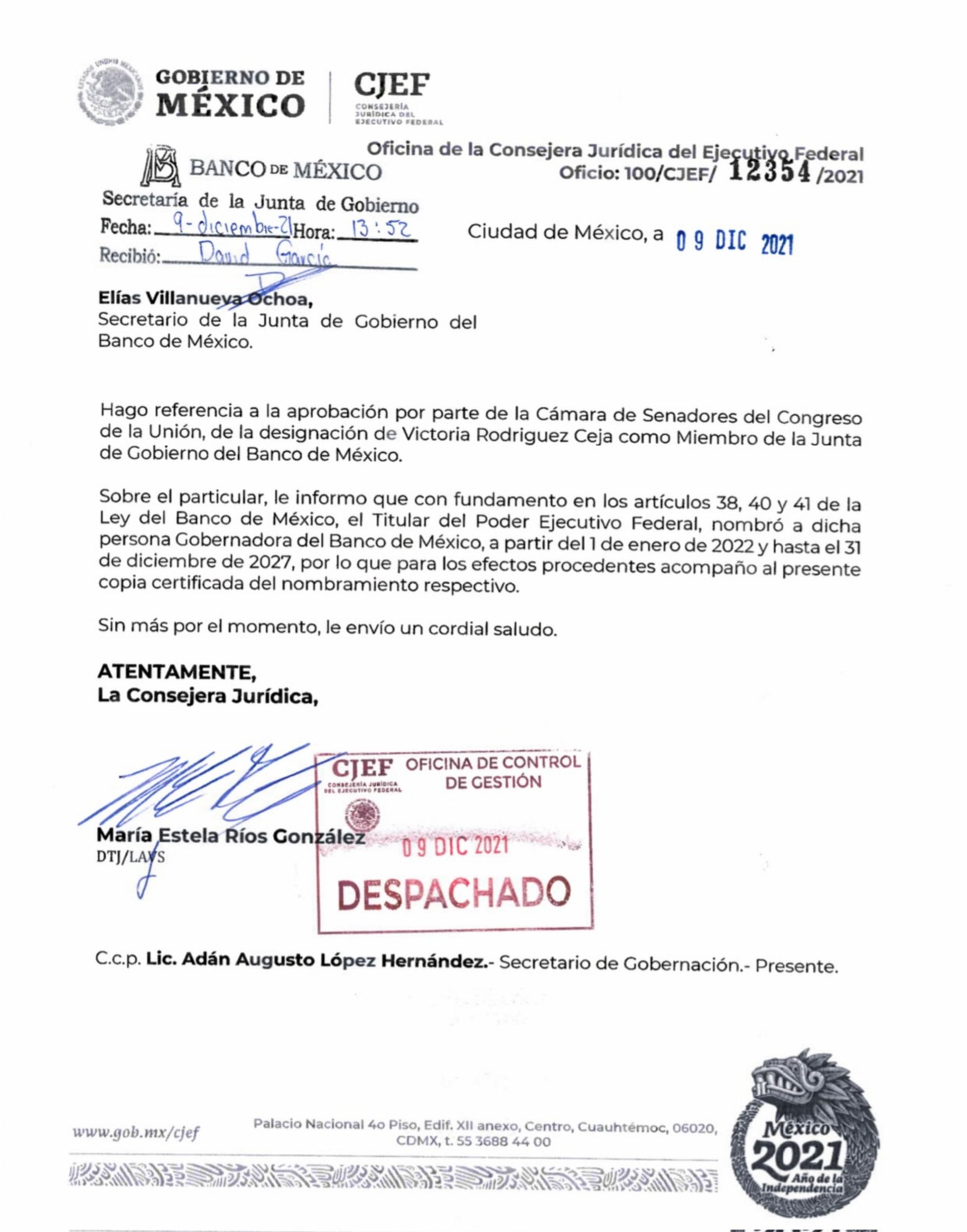 AMLO designa a Victoria Rodríguez Ceja como gobernadora de Banxico