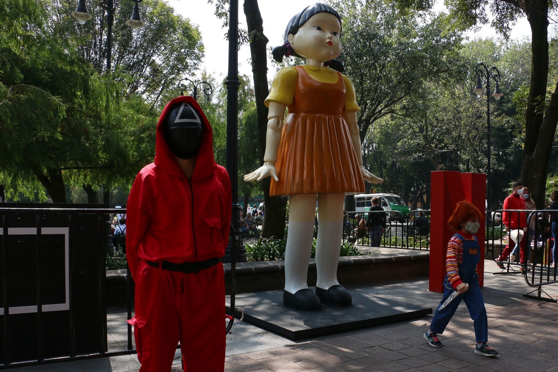 Muñeca de 'El juego del calamar' en Coyoacán